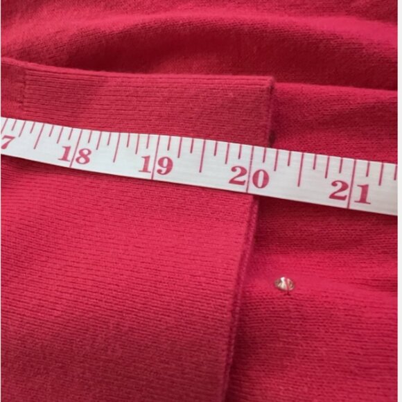 KATE SPADE New York City Live Colorfully Hot Pink Rhinestone sweater cardigan M - Picture 7 of 12